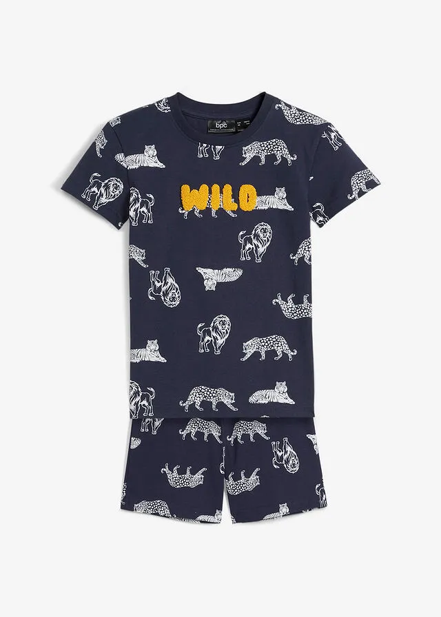 Camiseta y pantalón corto (2 piezas) Azul marino